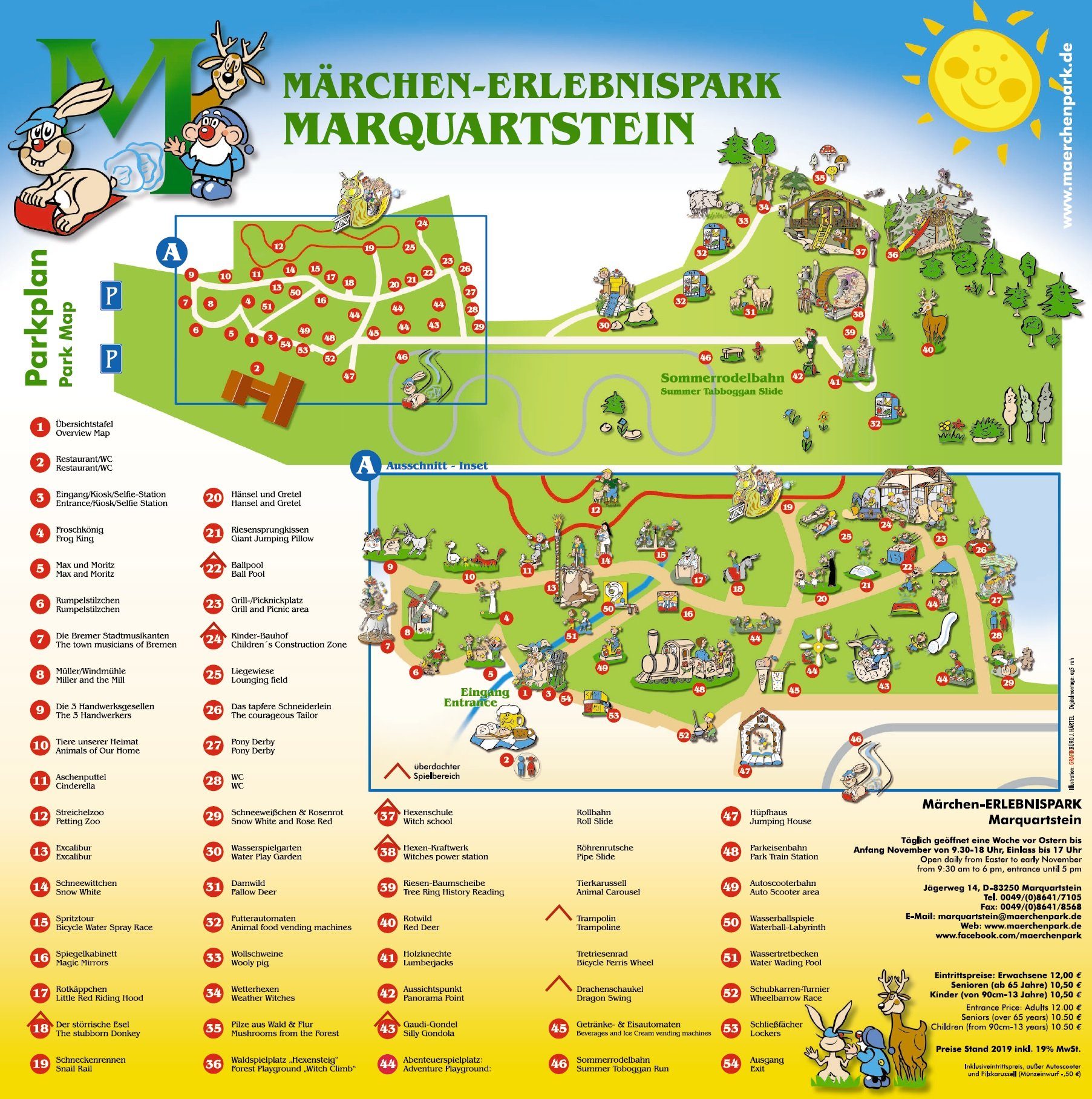 Parkplan Märchen-Erlebnispark Marquartstein