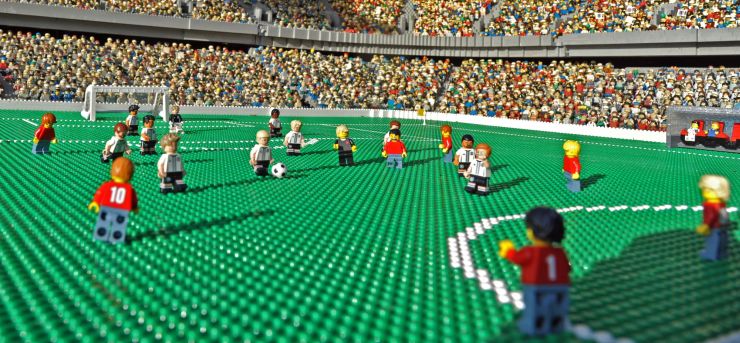 Foto: LEGOLAND Deutschland Resort, Die Spieler der neuen LEGO Minifiguren Serie DFB 